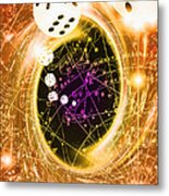 Art Of Dice, A Black Hole And Chance Metal Print