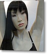 Asian Female Face Mannequin Metal Print