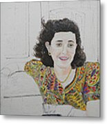 At The Cafe' Centrale Metal Print