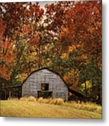 Autumn Barn Metal Print