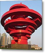 Big Red Sculpture Metal Print