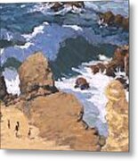 Big Surf At Little Corona Metal Print