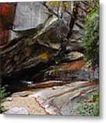 Birdrock Waterfall Metal Print