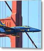 Blue Angels F18 Supersonic Jet 7d8045 Metal Print