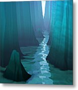 Blue Canyon River Metal Print