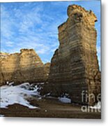 Blue Skies At Monument Rocks Metal Print