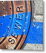 Bluer Sewer Three Metal Print