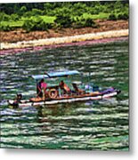 Boat On The Li River Metal Print