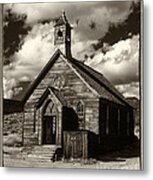 Bodie Church Sepia Metal Print