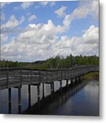 Bridge Reflections Metal Print