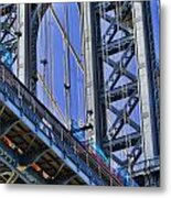 Manhattan Bridge Close-up Metal Print