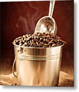 Bucket Of Coffee Beans Metal Print