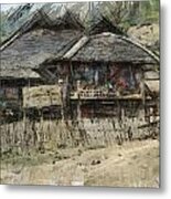 Burmese Village House 2 Metal Print