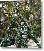 Camouflaged Tree Street Performer Animal Kingdom Walt Disney World Prints Fresco Metal Print