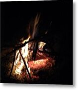 Camp Fire #camp #fire #night #pic Metal Print