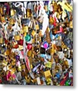 Can You Find Our Lock? Metal Print