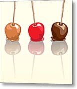 Candy Apples Reflected Metal Print