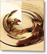 Cat Whirling Metal Print