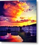 #ccu #sunset 🌇 Metal Print