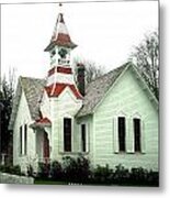 Church In Oysterville Metal Print