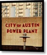 City Of Austin Power Plant Ii Metal Print