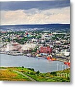 Cityscape Of Saint John's From Signal Hill 2 Metal Print