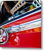 Classic Red Car Artwork Metal Print