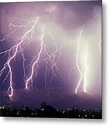 Cloud To Ground Lightning Metal Print