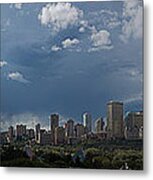Cloudy Panorama Edmonton Metal Print