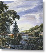 Colonial Settlement Metal Print