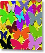 Colorful Butterflies Metal Print