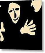 Conversation Metal Print