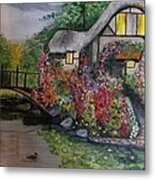 Country Cottage Retreat Metal Print