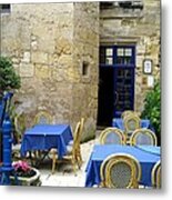 Courtyard In Provence Metal Print
