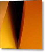 Curves Orange Metal Print