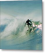 Dawn Surfer Metal Print