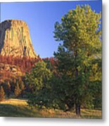 Devils Tower National Monument Showing Metal Print