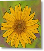 Digital Flower Metal Print