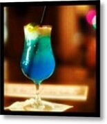 Drink Of The Day...blue Lagoon. #vodka Metal Print