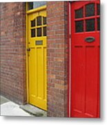 Dublin Doors Metal Print