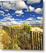 Dune Fence Me In Metal Print