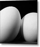 Eggs In Black And White Metal Print