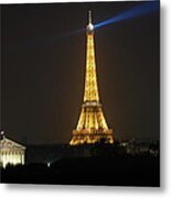 Eiffel Tower At Night Metal Print