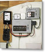 Electricity Meter And Fuse Boxes Metal Print