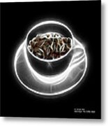 Electrifyin The Coffee Bean -version Greyscale Metal Print