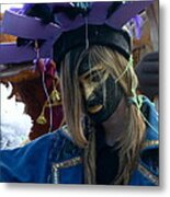 Faces Of Carnival.indigo Metal Print