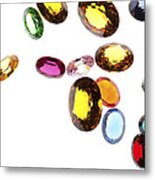 Falling Gems Metal Print