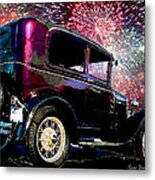 Fireworks In The Ford Metal Print