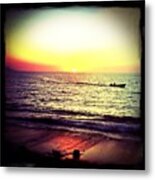 Fishing At Sunset (puerto Vallarta) Metal Print