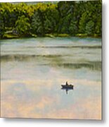 Fishing In The Clouds Metal Print